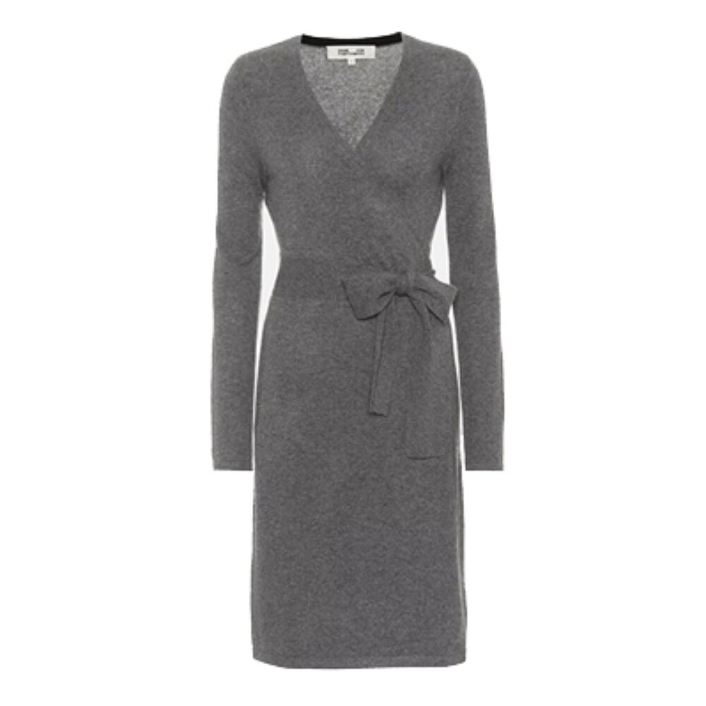 DVF New Linda CLMEL Charcoal Melange Dress
